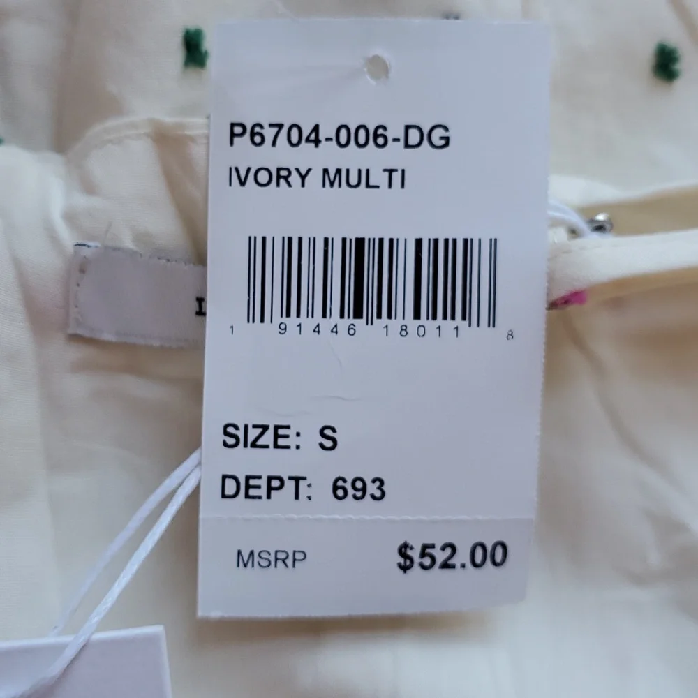 LUSH Cream Polka Dot Romper, Size S - Picture 6 of 6